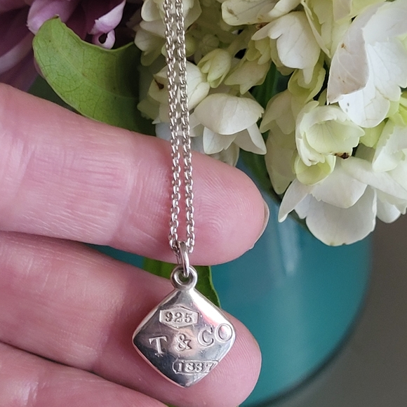 Stunning VERY RARE Rhombus 1837 necklace by TIFFANY & CO / 925 Sterling Silver - Picture 9 of 9